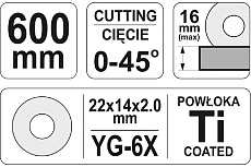 Плиткорез 600мм Yato YT-3707