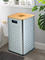 Корзина для белья WeltWasser WW Nansy MT 35L матовая сталь 10000013378
