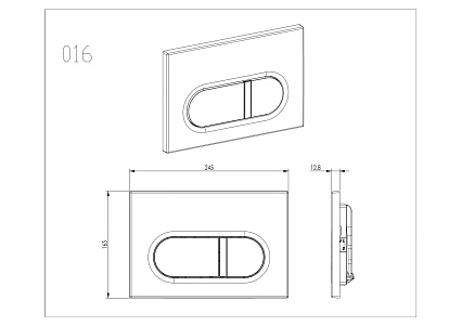 Подвесной унитаз SET Aquatek Мия-MB-045 4в1, кнопка черный матовый