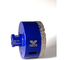 Коронка алмазная по керамограниту PRO 80 мм, M14 KEOS DC80M14