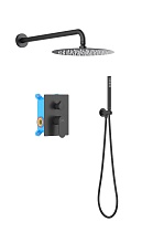 Душевой набор Aquatek Оберон AQ1272MB черный матовый