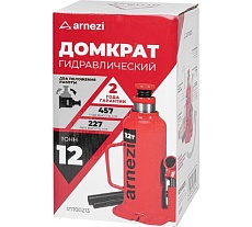 Домкрат гидравлический бутылочный Arnezi 12т 227-457мм R7100213