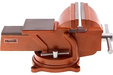 Слесарные тиски Sparta 150 мм, поворотные, с наковальней 186275