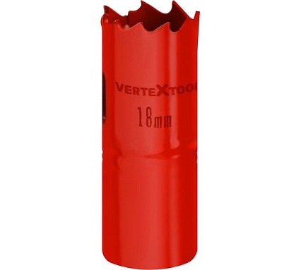 Коронка биметаллическая по металлу 18 мм Vertextools 2525-18
