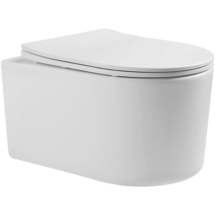 Подвесной унитаз SET Aquatek Мия-014 4в1, кнопка хром матовый