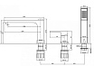 Смеситель на борт ванны BelBagno Romano ROM-BVD-CRM