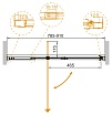 Душевая дверь Cezares Variante VARIANTE-B-1-80/90-C-Cr 80/90x195 прозрачная