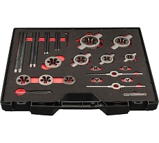 Набор метчиков и плашек H-Tools M3-M24 HSS-G 64пр 340240HT