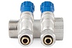 Коллектор с регулировочными вентилями PROFACTOR в/н 1" х 2 вых 16 цанга PF MVP 269.2C