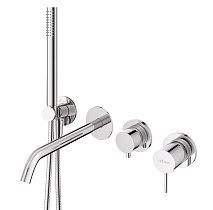 Смеситель для ванны Cezares LEAF-VDIM3-D-L-01 хром