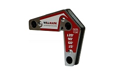 Магнитный угольник для сварки (4 угла: 15, 60, 90, 120, сила сцепления 11 кг, хромированная сталь А3) Willmark 7000066