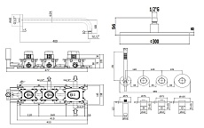 Душевой набор Paffoni Modular Box KITMB000CRKING душ 30 см, хром