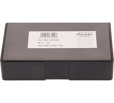 Набор метчиков для шуруповерта VOLKEL 3 в 1 M3-M10 HSS-TiN 7пр V67209