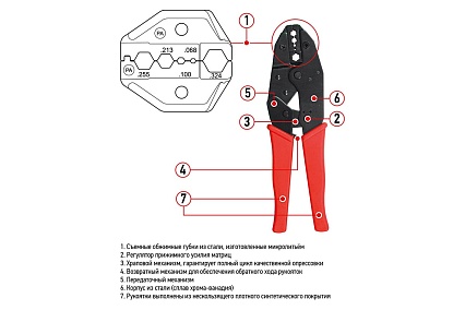 Кримпер для обжима F и BNC разъемов RG-58, RG-59, RG-62, RG-6 Rexant ht-301 PA 12-3214
