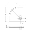 Поддон для душа BelBagno TRAY-MR-UNO-R-80-550-35-W-BO 80x80 белый, накладка белый