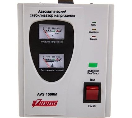 Стабилизатор напряжения Powerman 1ф 1,5 кВА AVS 1500 M 1192176
