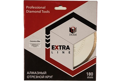 Круг алмазный отрезной 1A1R CERAMICS-ELITE (180x25.4 мм; 1.6x7 мм) Diam 546