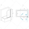 Шторка для ванны RGW Screens SC-09 60x150 прозрачное, хром