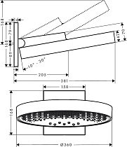 Верхний душ Hansgrohe Rainfinity 360 3jet 26234000 хром