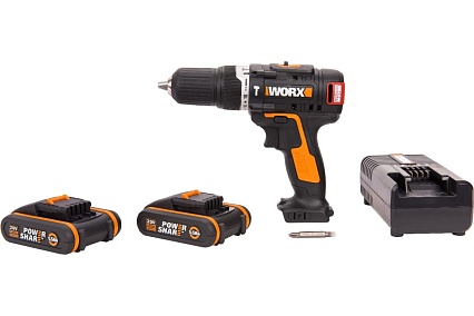 Бесщеточная аккумуляторная ударная дрель-шуруповерт Worx WX367