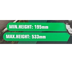 Подкатной гидравлический домкрат Rockforce 3т (h min 195мм, h max 533мм) RF-T815016L(56644)