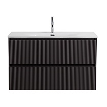 Тумба с раковиной BelBagno Uno-Mini 100 см Темно-серый матовый
