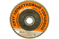 Круг лепестковый торцевой по металлу (150х22 мм; P40) Santool 060203-150-040