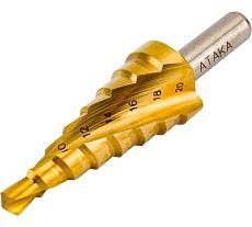 Сверло ступенчатое по металлу (8 ступеней; 6-20 мм) АТАКА 8090020