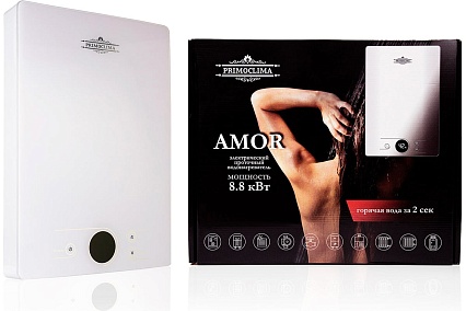 Электрический проточный нагреватель Primoclima amor 8.8 квт, белый PC AMOR 8.8 (W)