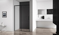 Душевая дверь BelBagno ACQUA-BF-1-150-C-NERO 150x195 прозрачная, черный