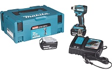 Аккумуляторный ударный бесщеточный шуруповерт Makita Т-Режим, 1/4&quot;, 180Нм, М5-М16, кейс, 2x5Ач DTD172RTJ