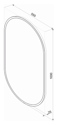 Зеркало Континент Delight Led 55x100 см с подсветкой, музыкой, антипар ЗЛП544
