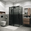Душевой уголок Grossman Classic 120.K33.04.1080.21.10 100x80 тонированный, черный матовый
