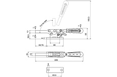 Прижим усиленный KUKAMET со стопорной рукояткой 141-4-L