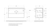 Тумба с раковиной BelBagno Uno 100 см Темно-серый матовый