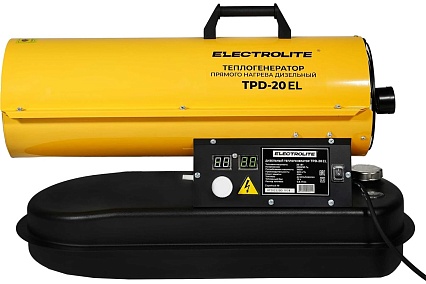 Дизельная тепловая пушка Electrolite TPD-20 EL (20000 Вт, 600 м3/час, 0.8 л/час, бак 12 л, ТЕРМОСТАТ) с регулировкой температуры 5061