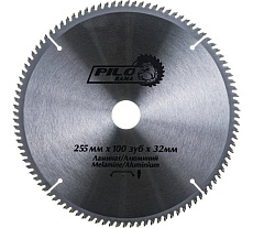 Диск пильный по ламинату и алюминию (255х32/30 мм; 100TPI) Pilorama 512510
