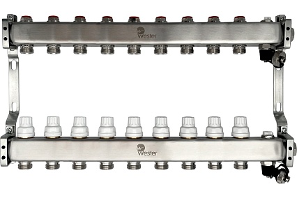 Коллектор нерж. Wester MUVS 1"-3/4 в сборе на 9 выходов 0-32-1614