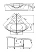 Акриловая ванна Gemy G9025 II B 155x155