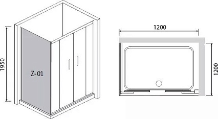 Душевой уголок RGW Passage PA-41 120x120 хром, прозрачное