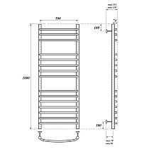 Полотенцесушитель электрический Point PN05150SE П15 50x100 хром