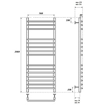 Полотенцесушитель электрический Point PN09150SE П15 50x100 хром