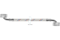 Гибкая подводка для воды ЦС нейлон, 3/4”Г-угол х 3/4&quot;Г-угол L-100 см, штука ГП002226