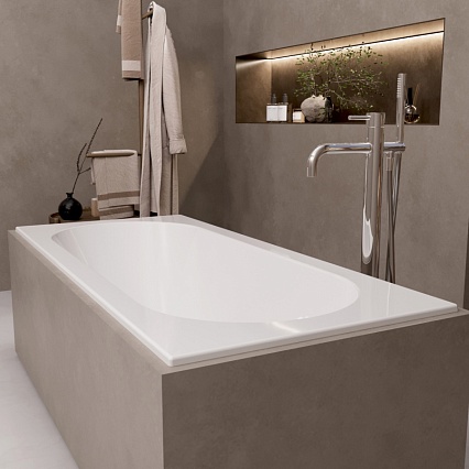 Акриловая ванна Alba Spa Supreme Slim 180x80 белый ВПРСБ041000100