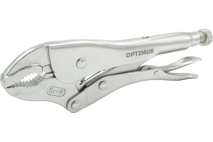 Зажимные клещи Optimus гейферные с овальными губками 250 мм 11210