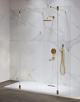 Душевая перегородка RGW Walk In WA-052Gb (WA-016Gb+2Z-071Gb) 120x195 брашированное золото, прозрачное 351005223-16