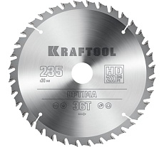 Диск пильный по дереву Kraftool Optima 235x30 мм, 36T KRAFTOOL 36951-235-30
