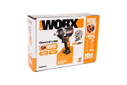 Аккумуляторный бесщеточный гайковерт Worx WX279.9