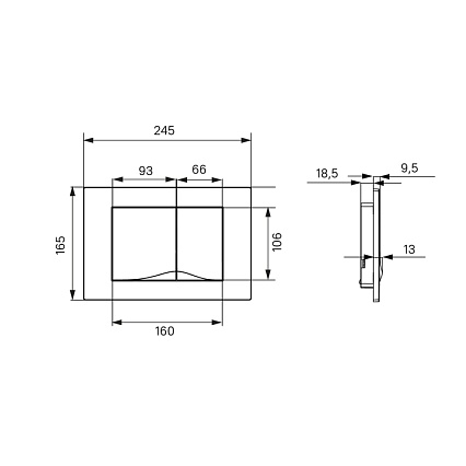 Кнопка смыва Iddis Unifix UNI05MWi77 матовый белый