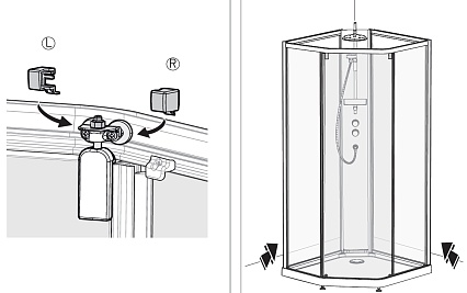 Душевая кабина IFO/IDO Showerama Comfort 90x90 пятиугольный профиль белый, стекло прозрачное